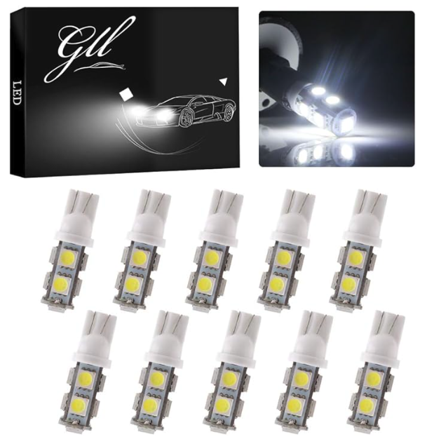 LED 10 unités 9 SMD 5050 modèle T10