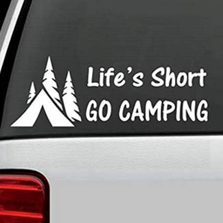 Décalque pour voiture – Life’s short, go camping