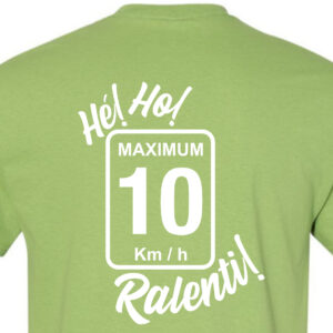 T-shirt 10 km/h-ralenti! (Homme-dos)